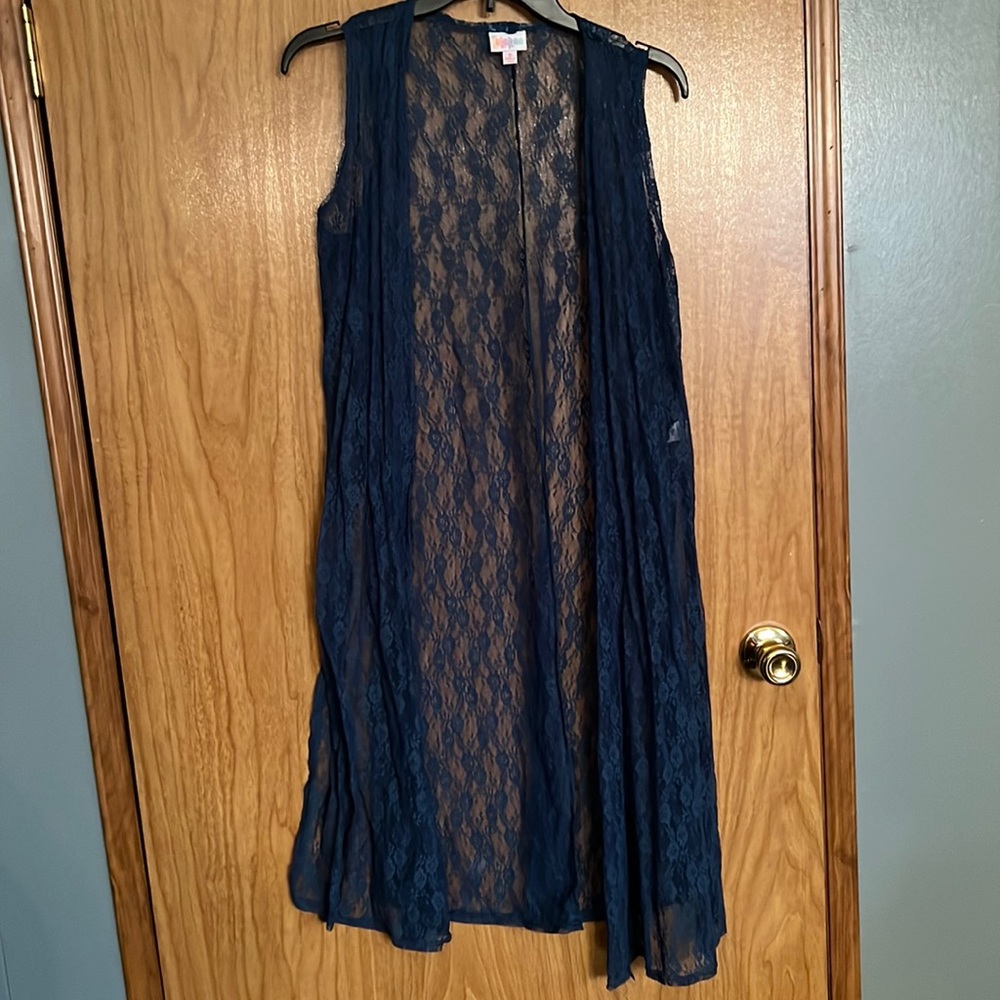 Lularoe Sleevless lace long Cardigan